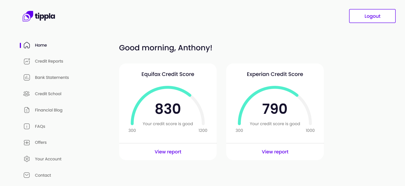 Tippla dashboard